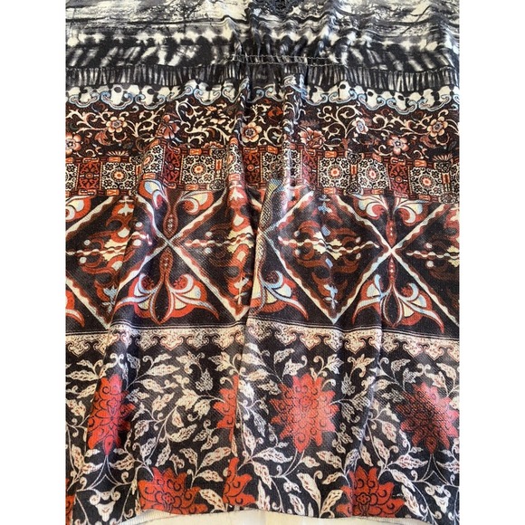 Energe Shirt‎ Women 1X Teal Tunic Top 3/4 Sleeves Crochet Beads - Picture 6 of 10